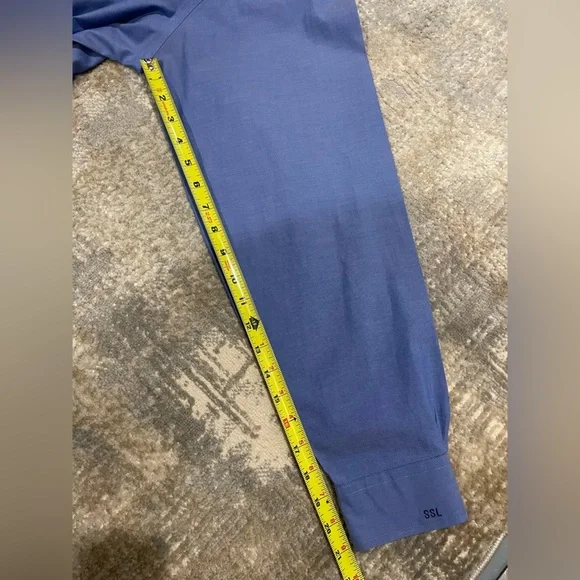 BROOKS BROTHERS Mens 16-34 Dress Shirt Traditional Fit Non Iron Blue Button Down - Picture 9 of 9